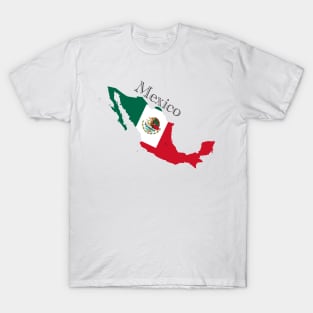 Mexican Map and Fkag T-Shirt